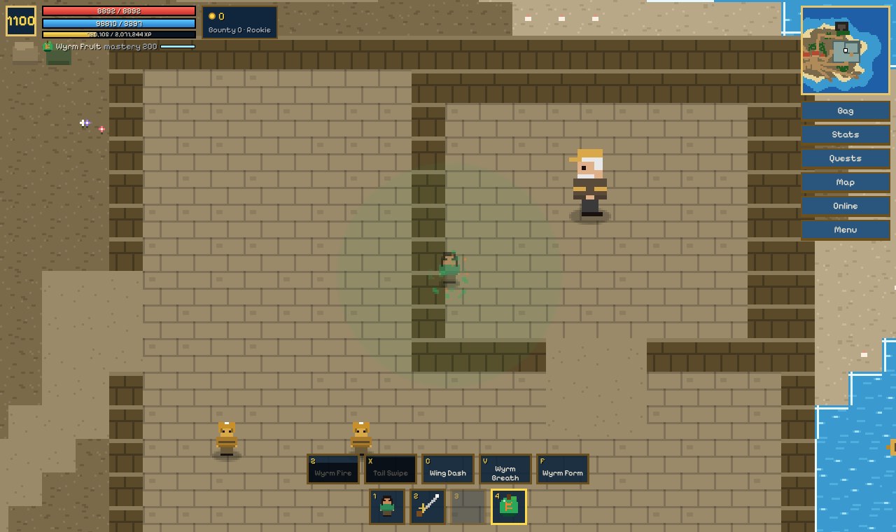 A pirate using a fruit power against a big boss inside a stone fortress in the Second Sea